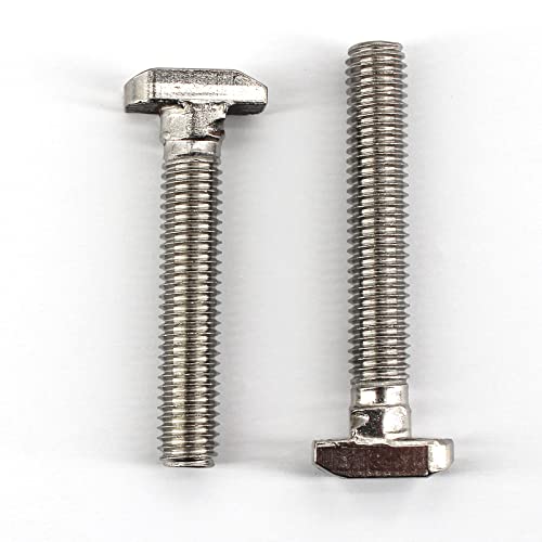 Image of 20Pcs M8x16mm 304 Stainless Steel T-Slot Bolt 45 Series Aluminum Profile T-Shaped Screw Bolt Fastener 19mm Head Size