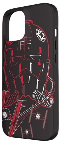 Coque iPhone 15 Star Wars pilote Imperial Tie Fighter protection noire
