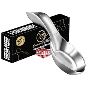 Break-Proof Kitchen Spoon Rest for Stove Top – Premium Stainless Steel Spoon Holder for Kitchen Counter – Mirror-Polished, Heavy-Duty with a Luxury Look – Dishwasher Safe & 5-Year Warranty