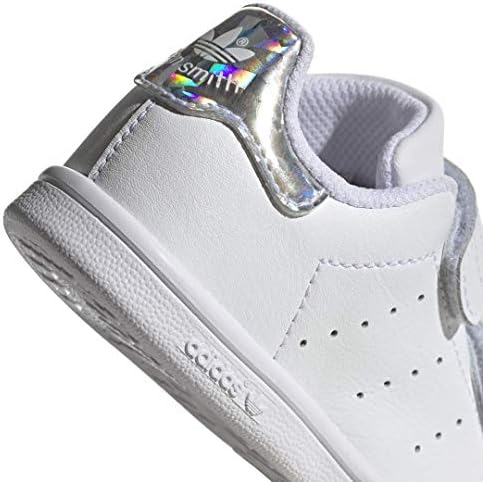 adidas Originals Kids Stan Smith Sneaker, White/White/Black, 9 US Unisex Toddler | Image 6