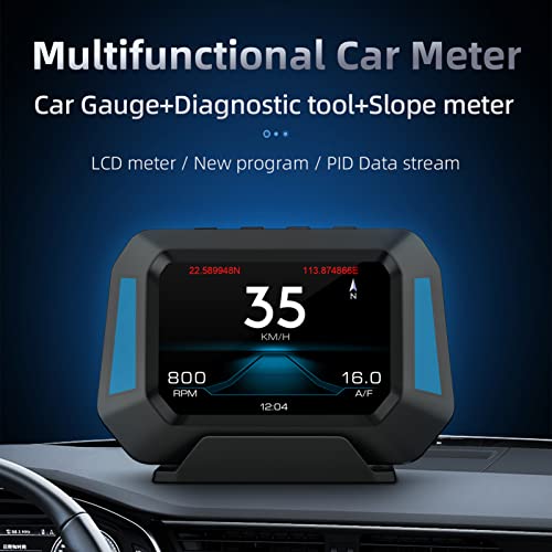 VOOCHIE Computador de viagem multifuncional P21 HUD medidor de carro, diagnóstico OBDⅡ e medidor de