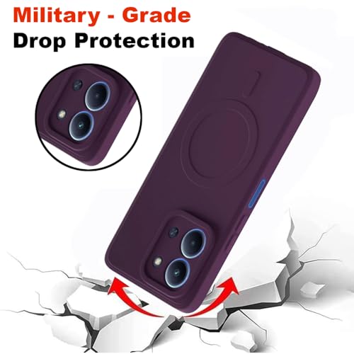 Image of Back Cover | MagFit Ring Design (Non-Magnetic) | Shockproof Case | Anti-Slip Grip | Raised Camera Edges | Slim Protective Case for Mi Redmi 15C 5G / Poco C85 5G (Purple)