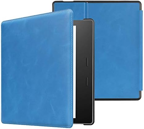 CaseBot Leather Case for Kindle Oasis (10th and 9th Gen, 2019 and 2017 Release) - Slim Fit Protective Cover, Ice