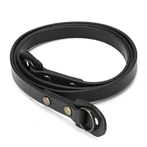 Correa de cuero auténtico para cámara réflex y DSLR de 107 cm en marrón