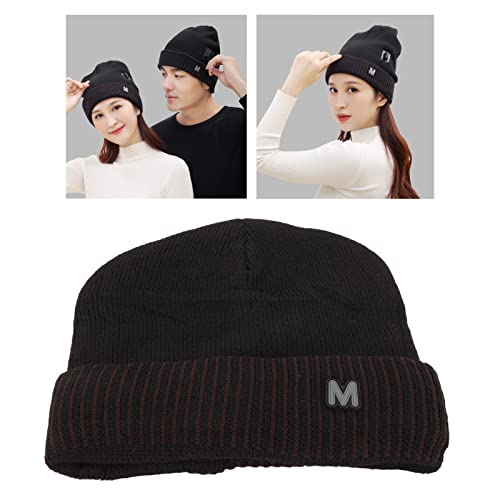 Chapéu aquecido, 3 níveis de temperatura, tricô de lã, gorro elétrico aquecido para inverno para hom