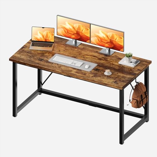 JUMMICO Schreibtisch 140 x 50 x 75 cm, Computertisch mit...