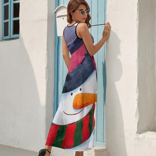 Robe décontractée col V sans manches offrant fluidité et fraîcheur absolue - 3