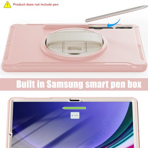 Funda Samsung Tab S9 Plus 12,4 resistente con cristal integrado y soporte 3