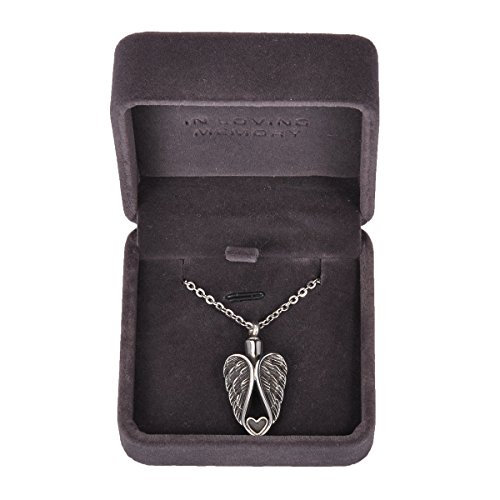 Valyria Jewelry Angel Wing Urn Necklace Keepsake Memorial Pendant- Funnel Included - Thumbnail 3