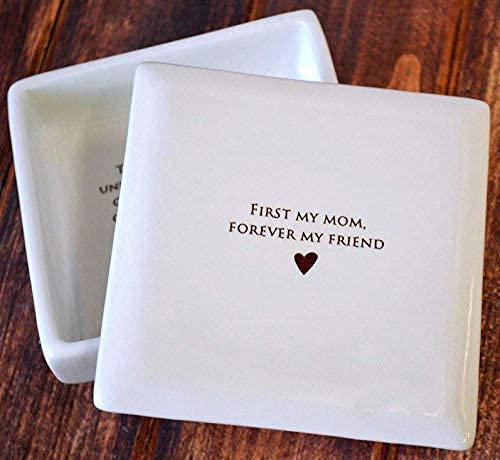 Miniatura 2 de Personalized Mother's Day Gift, Mother's Day Present, Mom Gift, Mom Wedding Gifts - First My Mom, Forever My Friend- Square Keepsake Box