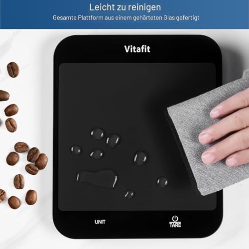 Foto von Vitafit 15kg Küchenwaage Digital Genauigkeit 1g, Große Plattform 215x180mm