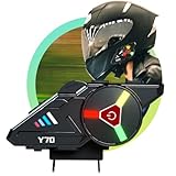 Fone Intercomunicador Fone De Capacete Moto Rgb Bluetooth Resistente a Agua Headset Rgb Sem Fio Preto Tippi