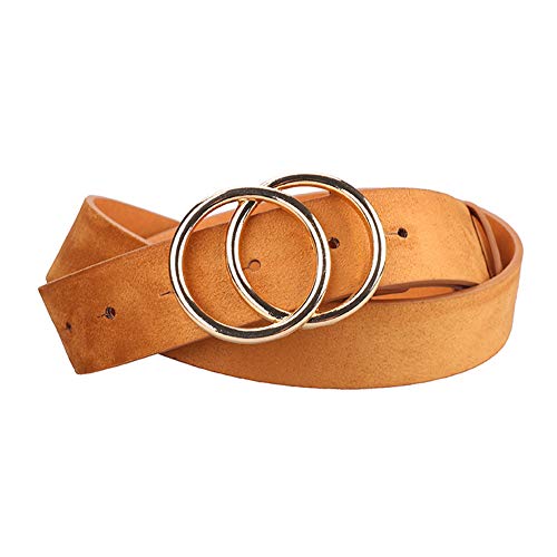 Earnda Women's Leather Belt Fashion Soft Faux Leather Waist Belts For Jeans Dress Camel Small #TOP3