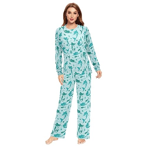 Unisex Pajama Set Family Matching Long Sleeve Sleepwear Lounge Set for Men & Women 2 Piece Pajamas Sets3