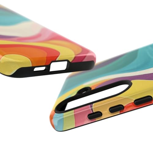 Coque rigide Samsung S24 Plus motif abstrait groovy coloré et brillant