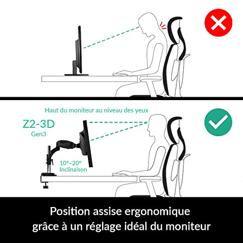 Support double écran ARCTIC Z2-3D Gen 3 avec bras articulés réglables - 7