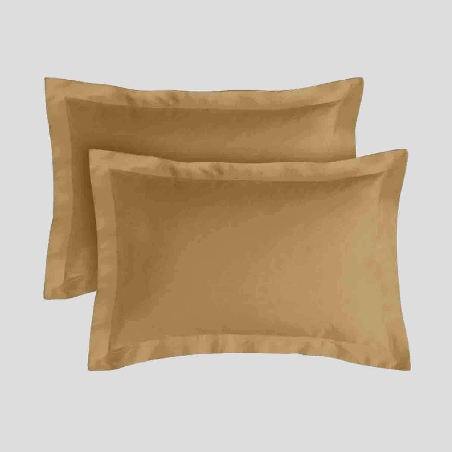 200 Thread Count Oxford Pillow Cover, 100% Egyptian Cotton Pillow Cases 2 Pack, Mocha, 50X75 (O)