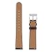 Full Grain Leather Watch Band for Fossil Q Ventrue,18MM Genuine Leather Band with Quick Released Pins for Q Venture and MK Sofie/Access Runway Smartwatch-Black