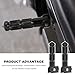 NYTKL 2 PCS Motorcycle Foldable Foot Pegs, 90 Degree Fixed CNC Aluminum Folding Passenger Footrest Pedal, Anti-Skid Folded Rear Footpeg Supports for Electric Motor Bicycle ATV (Black)
