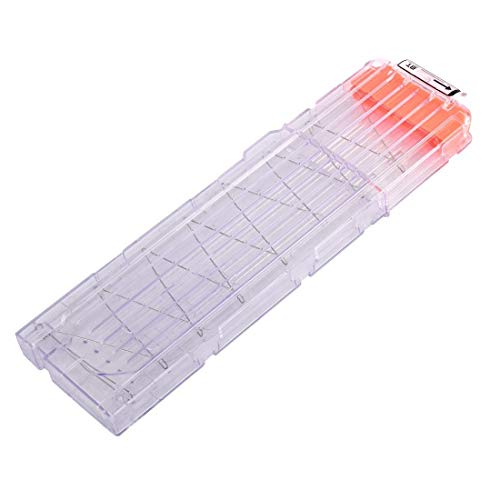 Hosim Bullet Clip, Soft Bullet Magazine For Blaster Kid's Toy Gun Ammo Cartridge Dart Gun Clips (4 Pcs 18 Trans) #TOP2