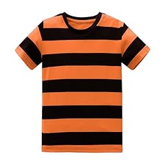 Stripes Orange Black Short Sleeve