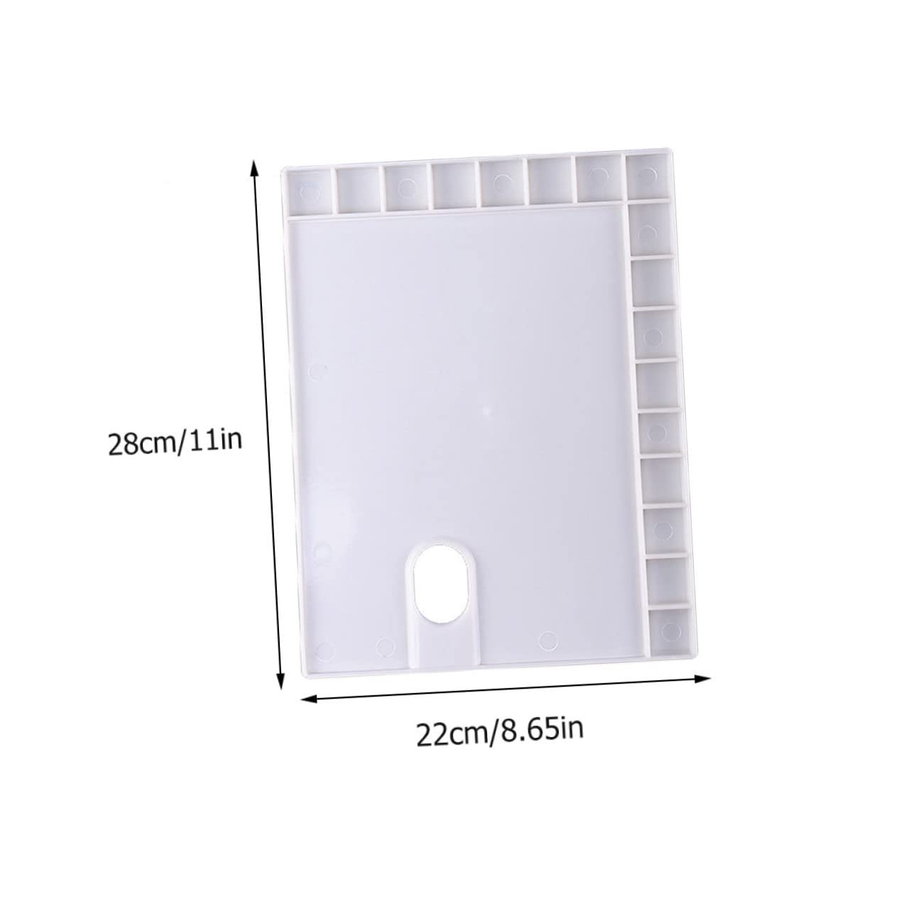 DIYEAH Paint Palette Set 3pcs Paint Trays Square 17 Grids for Watercolor Art Crafts Student Use