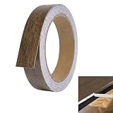 Kantenumleimer Selbstklebend Dunkle Walnuss, 10m Furnierkante für Möbelrestaurierung und Holzreparatur, Holzmaserung-Klebeband für Nahtlose Oberflächen