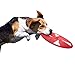 Nerf Dog Rubber Float Flyer Dog Toy, Flying Disc, Lightweight, Durable and Water Resistant, Great for Beach and Pool, for Small/Medium/Large Breeds, Single Unit, Red
