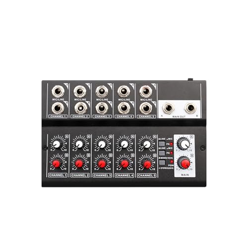 オーディオミキサー ミキサー 10チャンネルミキシングコンソールデジタルミキサーステレオレコーディングDJネットワークライブ放送ミキサー レコーディング、ライブストリーミング、ポッドキャスティング用