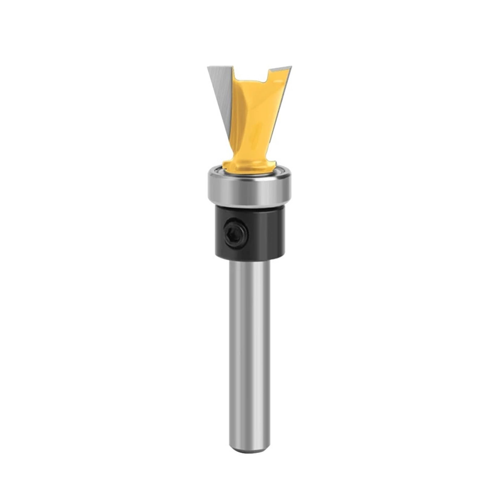 1pc 1/4 Shank Dovetail Joint Router Bit Set with Bearing Woodworking Engraving Milling Cutter