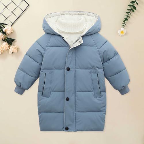 Toddler Kids Girls Boys Down Jacket Long Warm Winter Outerwear Baby Hooded Puffer Padded Quilted Snow Coats3