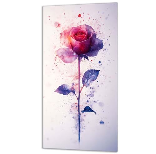 数字油絵 植物 薔薇 ペイントバイナンバー 子供用 大人用 キャンバスペインティングキット 初心者向け 簡単 数字でペイントキット DIY 手工 芸術手塗り 油絵セット 3-ブラシ絵の具が入 壁飾り ホームデコレーション 女性へのギフト 40x80cm 0