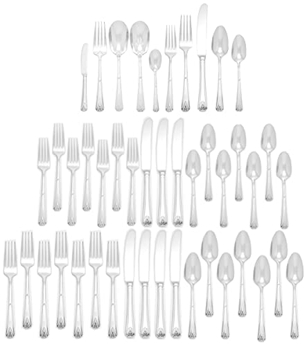 Oneida Deauville 45 Piece Fine Flatware Set, Service For 8, 18/10 Stainless Steel, Silverware Set, Dishwasher Safe #TOP1