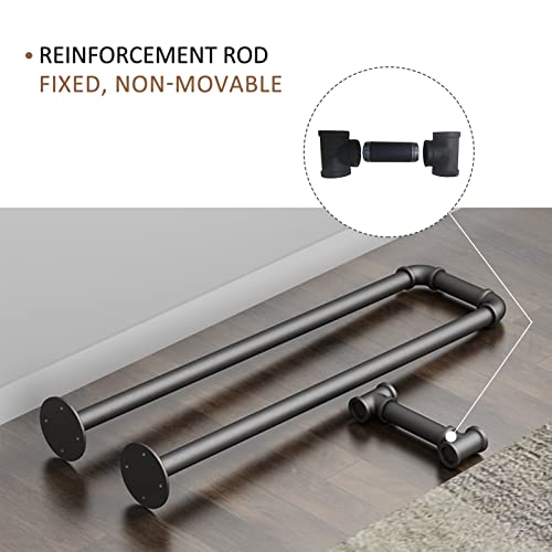 Rambarde d'escalier en U en fer forgé noir pour marche de 55 cm - 6