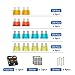 SOYOND 12 Volt Fuse Block, Boat Marine Fuse Block Panel with LED Warning Indicator Damp-Proof Cover 6 Circuits Fuse Box with Negative Bus Fuse Panel for Car Boat RV Truck Dc 12-24v
