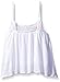 Beautees Big Girls Sleeveless Strappy Tank Neon Aztec Embroidery, White, Medium
