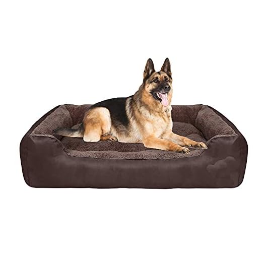 CLOUDZONE Dog Beds for Large Dogs, Large Dog Bed Machine Washable Rectangle Breathable Soft Padding with Nonskid Bottom Pet Bed for Medium and Large Dogs or Multiple