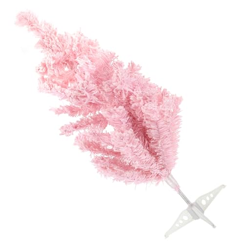Árbol de Navidad flocado rosa mini como obsequio navideño original de mesa 2