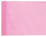 Camino de mesa no tejido elegante, 30 cm x 25 metros, liso, tejido no tejido, 1 rollo, 7 colores a elegir (rosa)