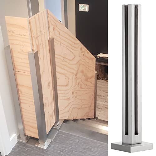 Rampe d'escalier argenté pour panneau bois plastique terrasses - 2