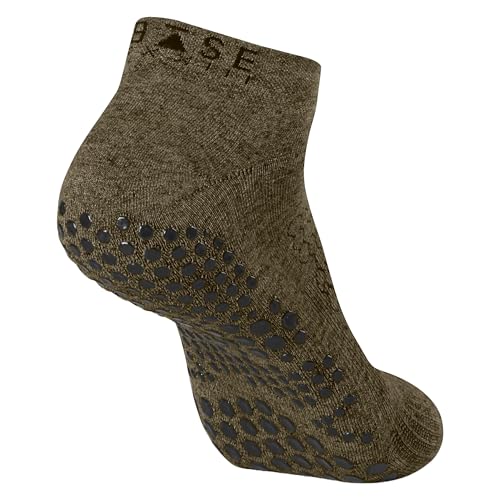 Image of Base 33 Low Rise Grip Socks - Pilates Socks with Non-Slip Grips, Arch Band Support, Wear for Yoga, Barre, Martial Arts