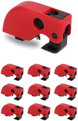 10Pcs Circuit Breaker Lockout Device, Lockout Tagout Kit Clamp On Lock Set Kit for Industrial Chemical Power Loto Station Lock Out Tag Out Set