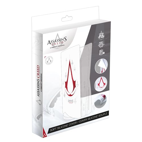 Assassin's Creed - Carcasa de silicona para PS5 (con CD)- Blanca