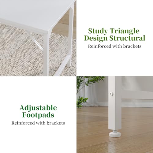 Grandder 100 cm Escritorio de Ordenador – Pequeño Escritorio para Home-Office, Mesa de Estudio y Escritura, Mesa Infantil, Escritorio de PC Simple con pies Ajustables​ - imagen 6