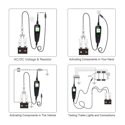 Testeur automobile de tension et résistance avec sonde 2m - 3
