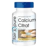 Fair & Pure® - Calciumcitrat 300mg - vegan - Reinsubstanz ohne Zusatzstoffe - 100% Calciumcitrat - 180 Calcium-Tabletten