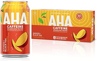 Aha Mango + Black Tea (W/Caffeine), 12 Fl Oz (Pack Of 8)