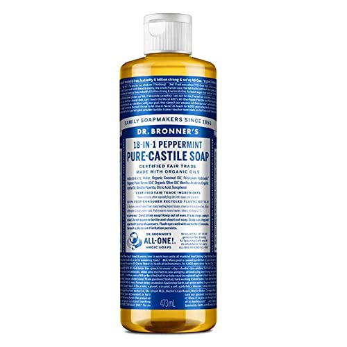 Dr. Bronner's Jabón de Castilla Puro - Menta (16 onzas) por Dr. Bronner's