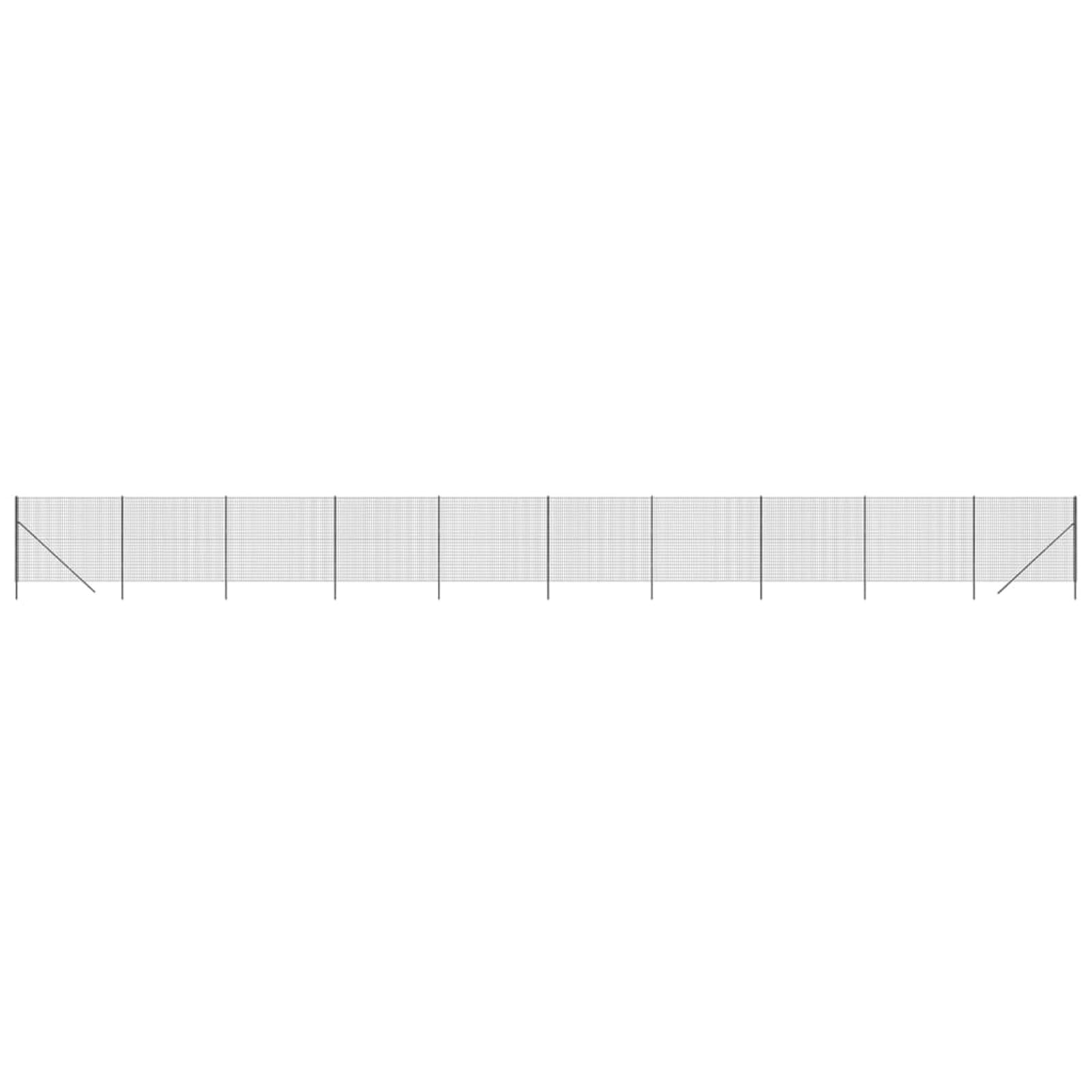 JUDYY Cerca de Alambre de Acero galvanizado Gris Antracita 1,4x25 m, Malla Metalica, Malla Alambre, Alambre para Conejos, Vallas De Obra, Mallas para Gallinero - 154203