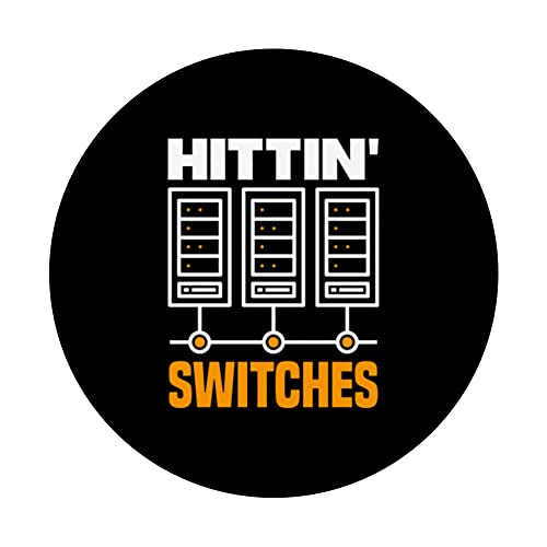 Hittin' Switches Network Admin PopSockets Swappable PopGrip, Black - Image 3
